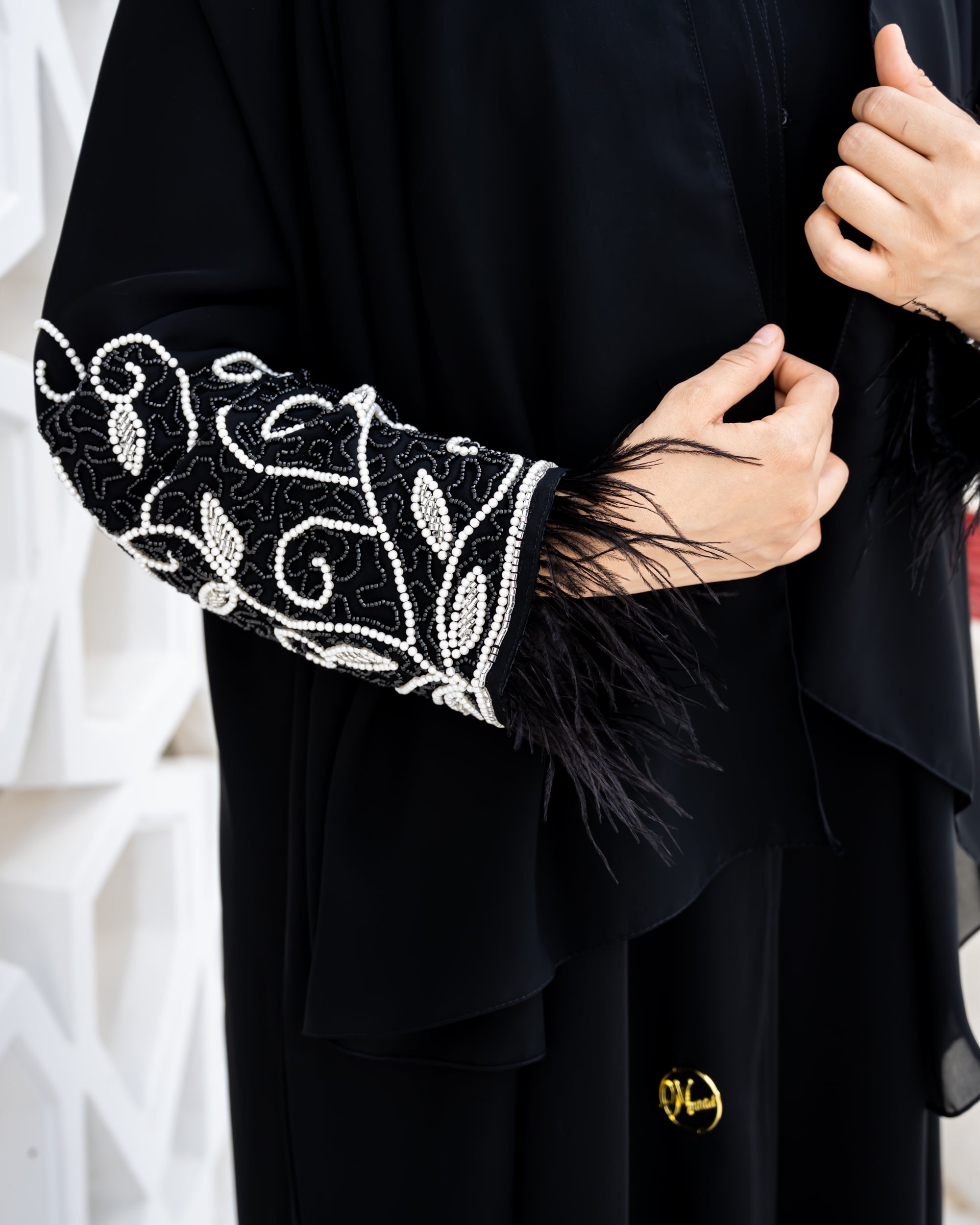 Silver abaya