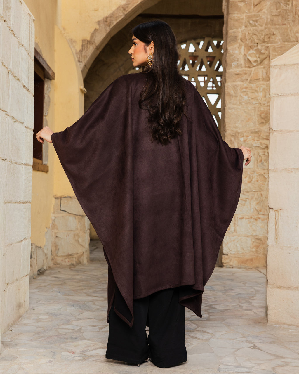 Short Suede Shawl