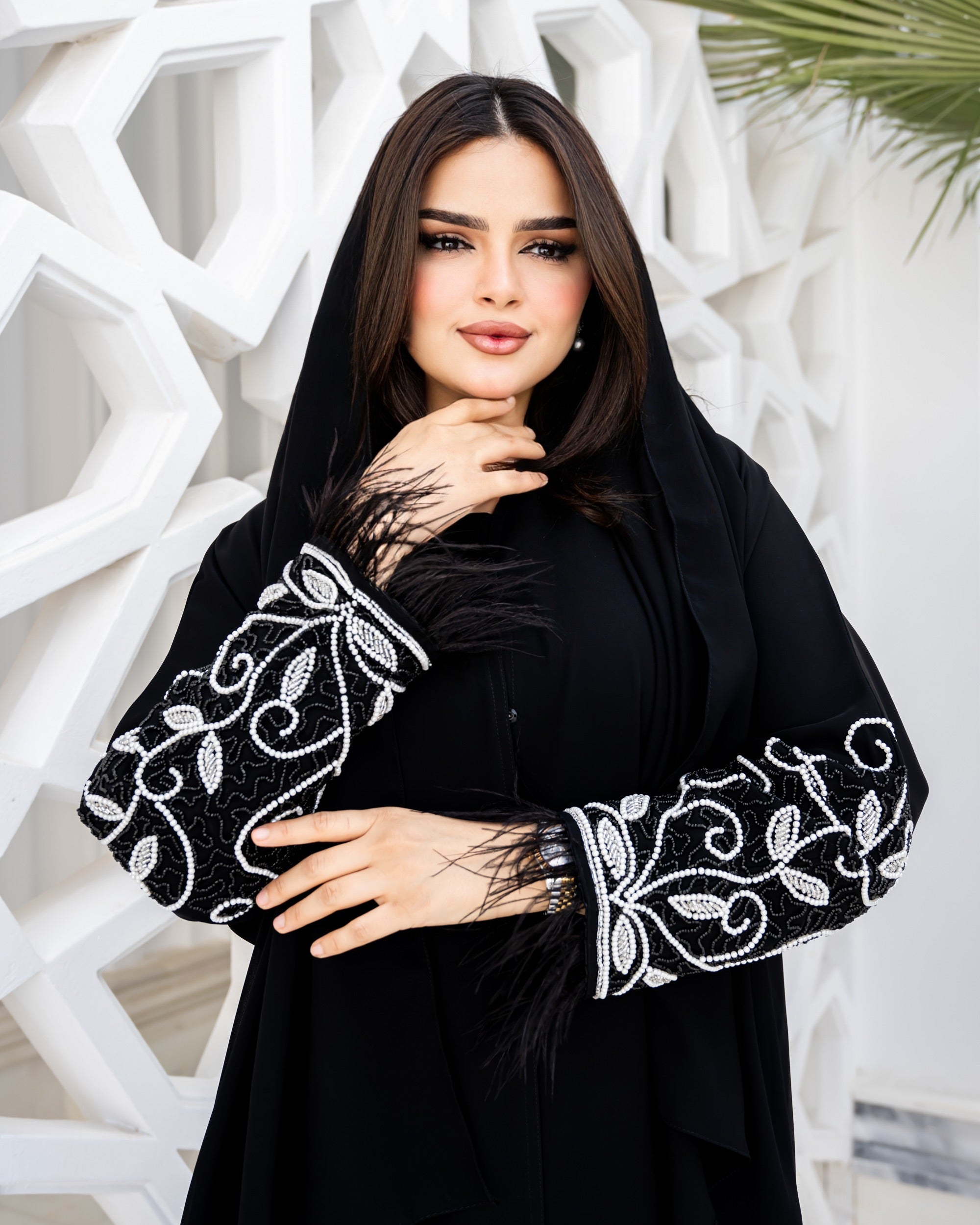 Silver abaya