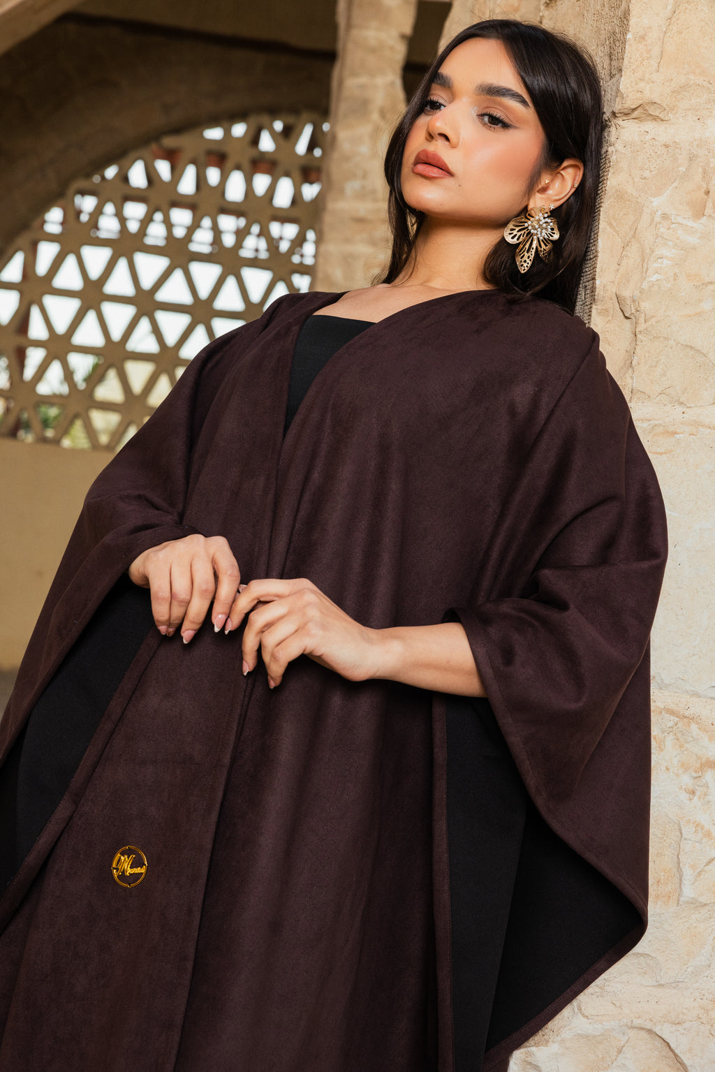 Short Suede Shawl