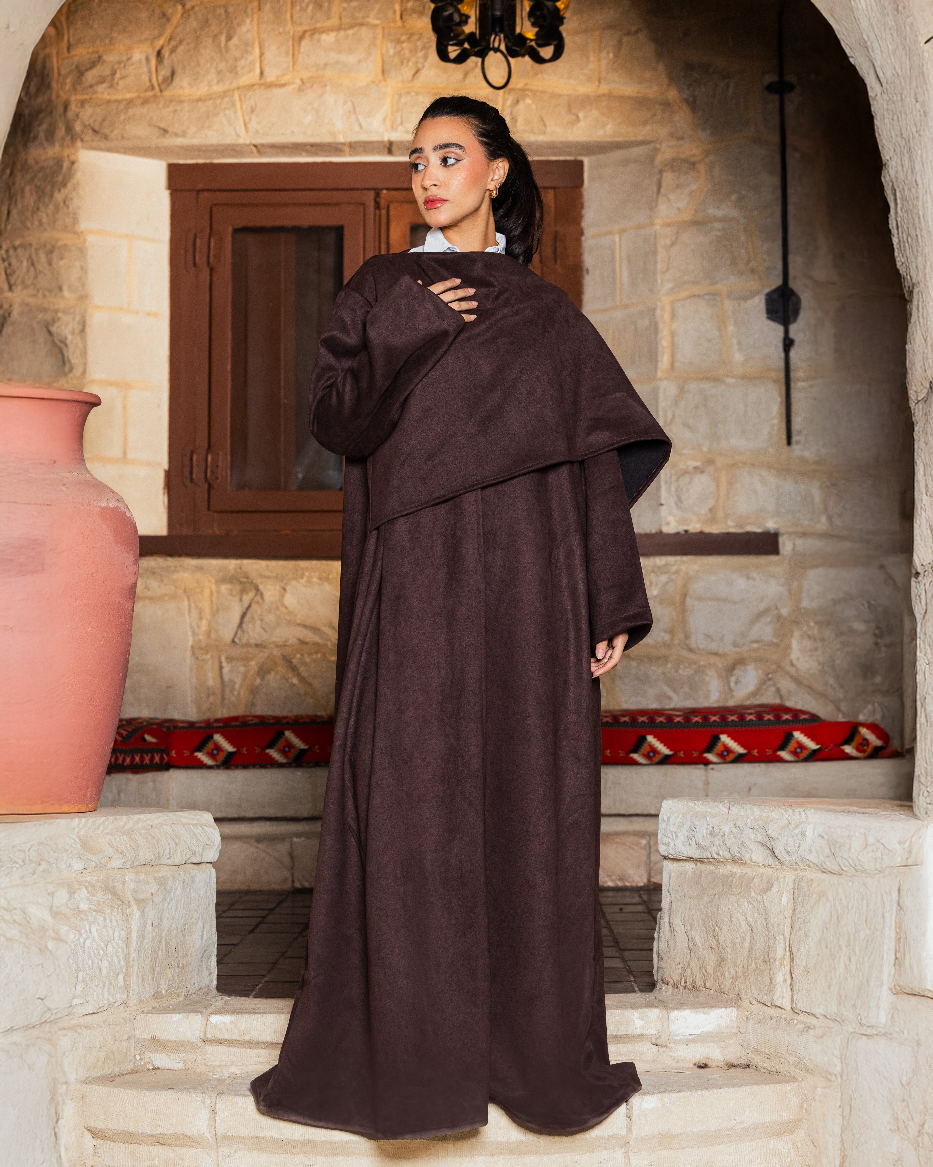 Wrap Abaya - Brown