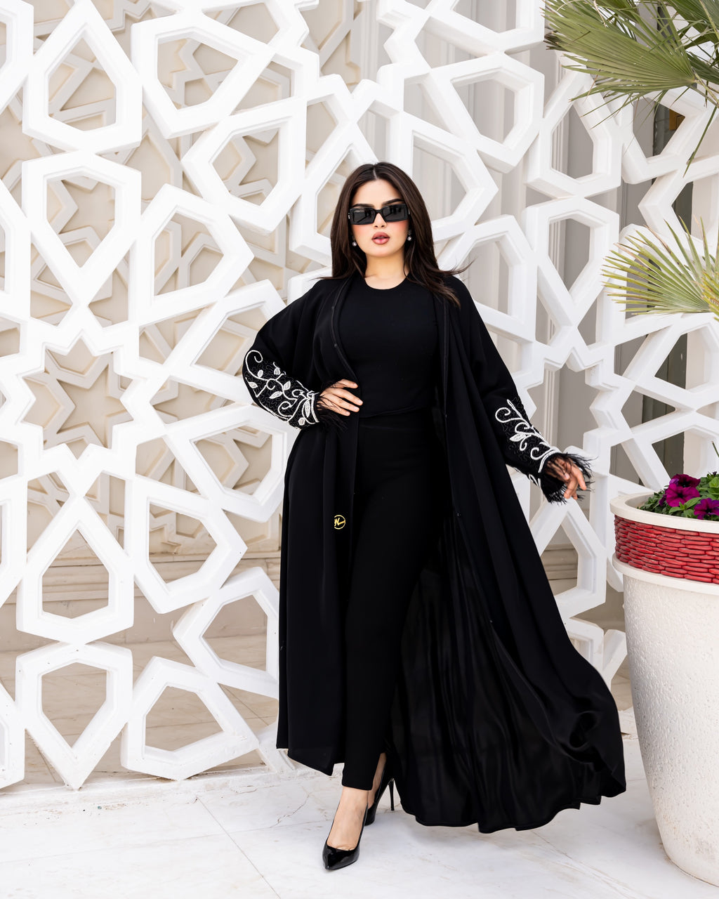 Silver abaya