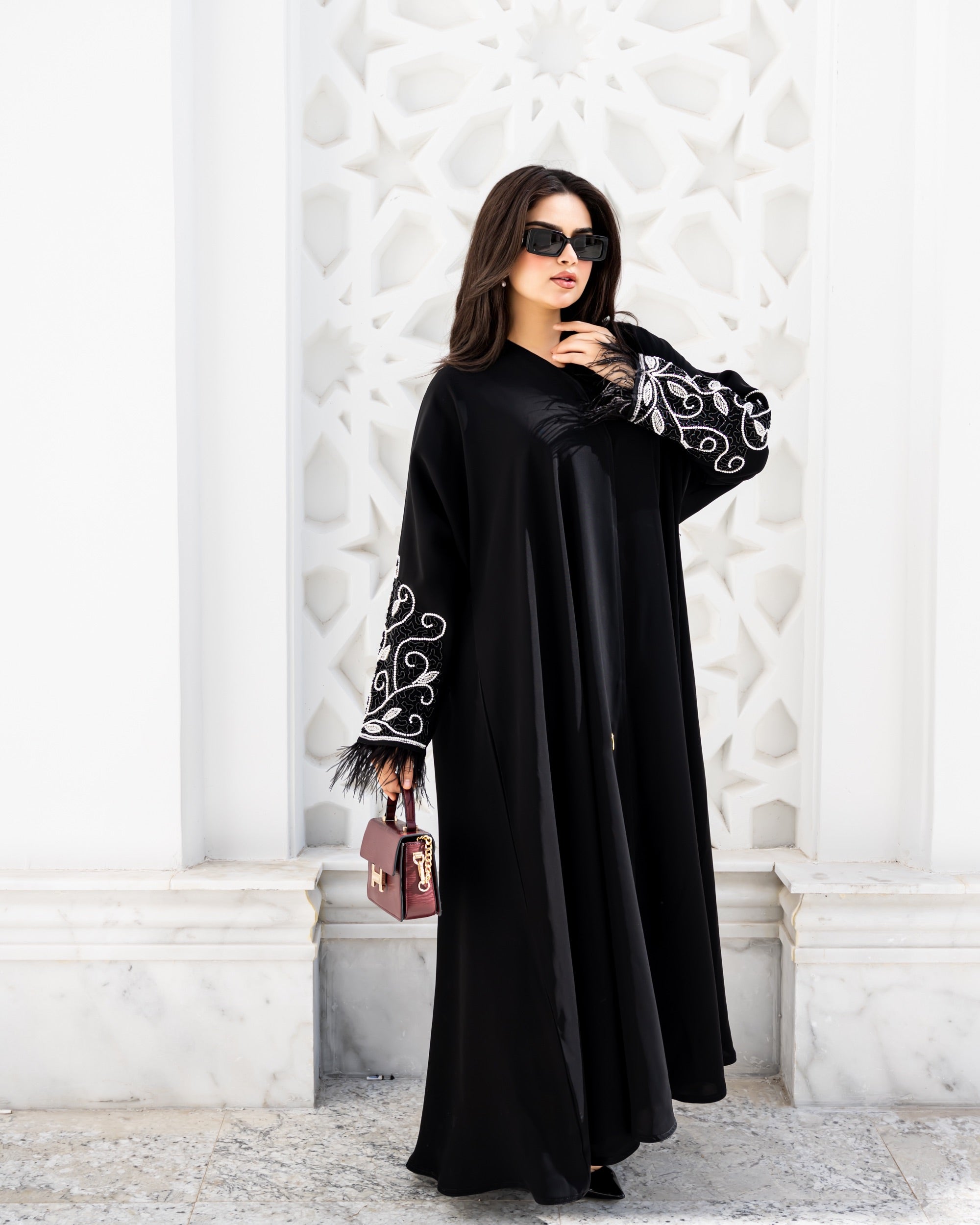 Silver abaya