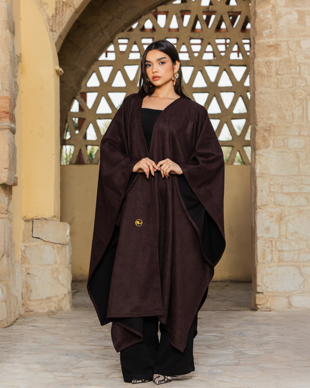Short Suede Shawl