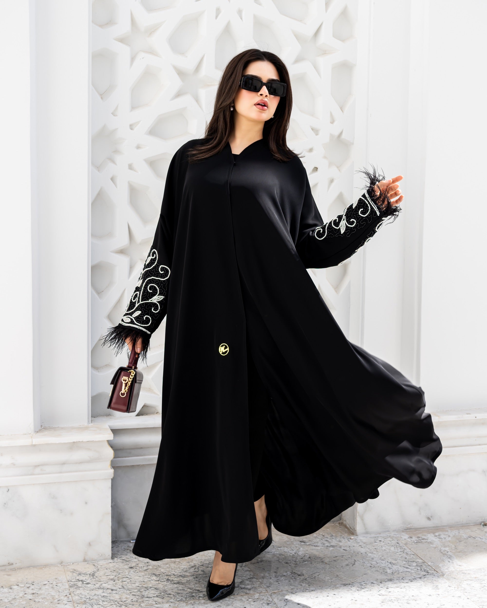 Silver abaya