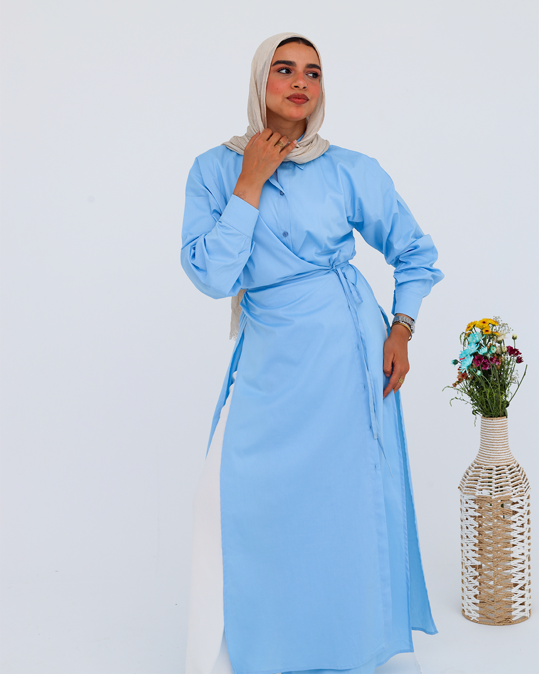 The Wrap Shirt - Baby Blue