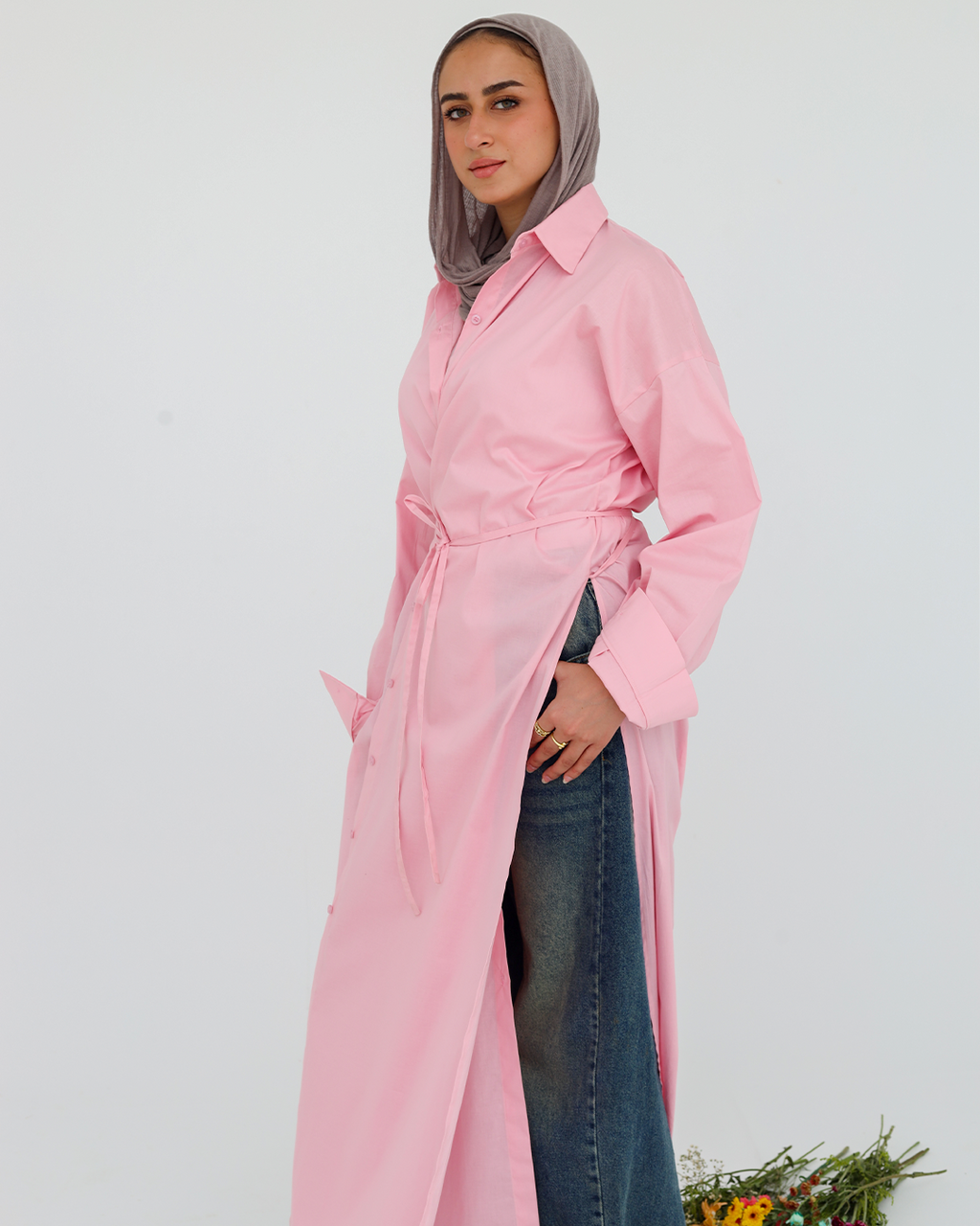 The Wrap Shirt - Baby Pink