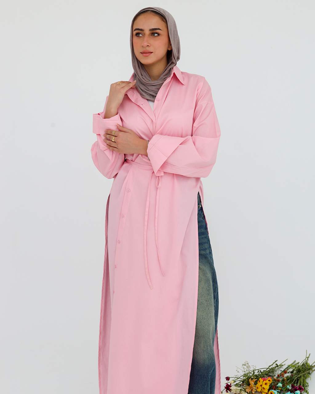 The Wrap Shirt - Baby Pink