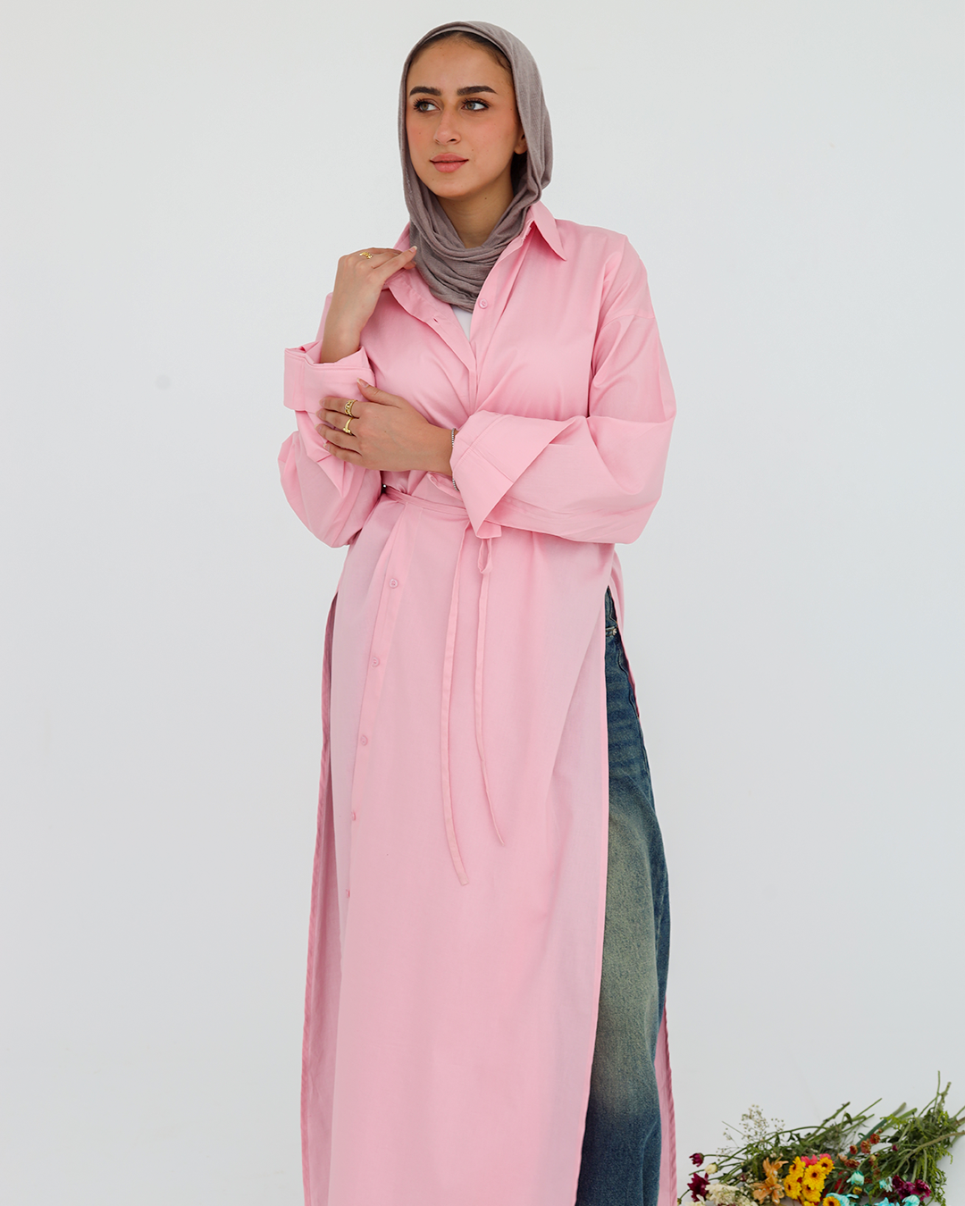 The Wrap Shirt - Baby Pink