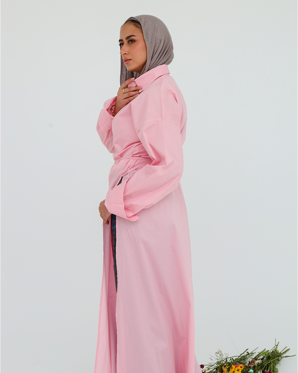 The Wrap Shirt - Baby Pink