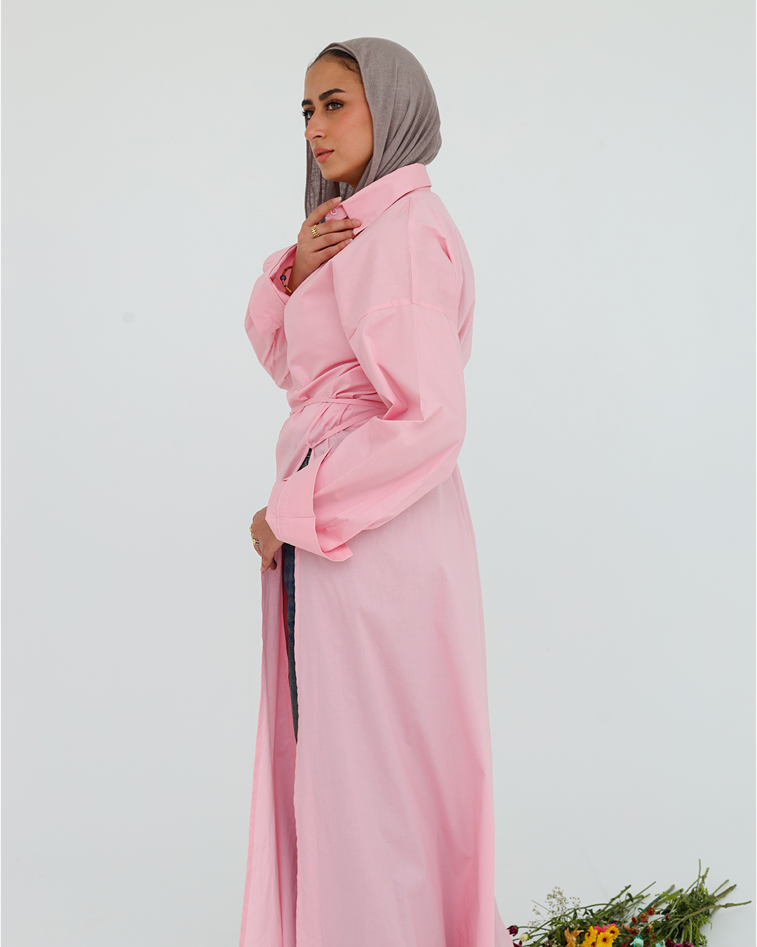 The Wrap Shirt - Baby Pink
