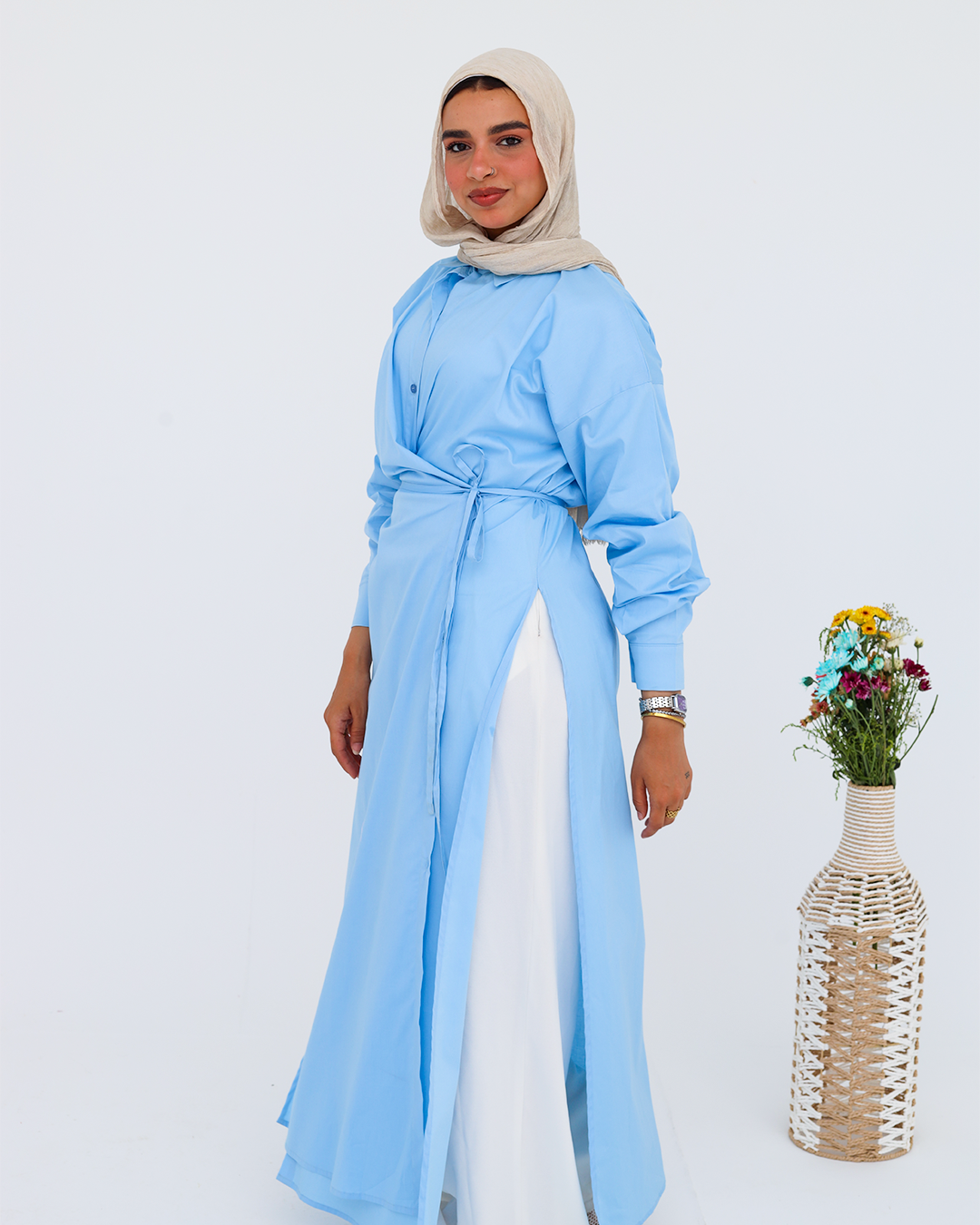 The Wrap Shirt - Baby Blue