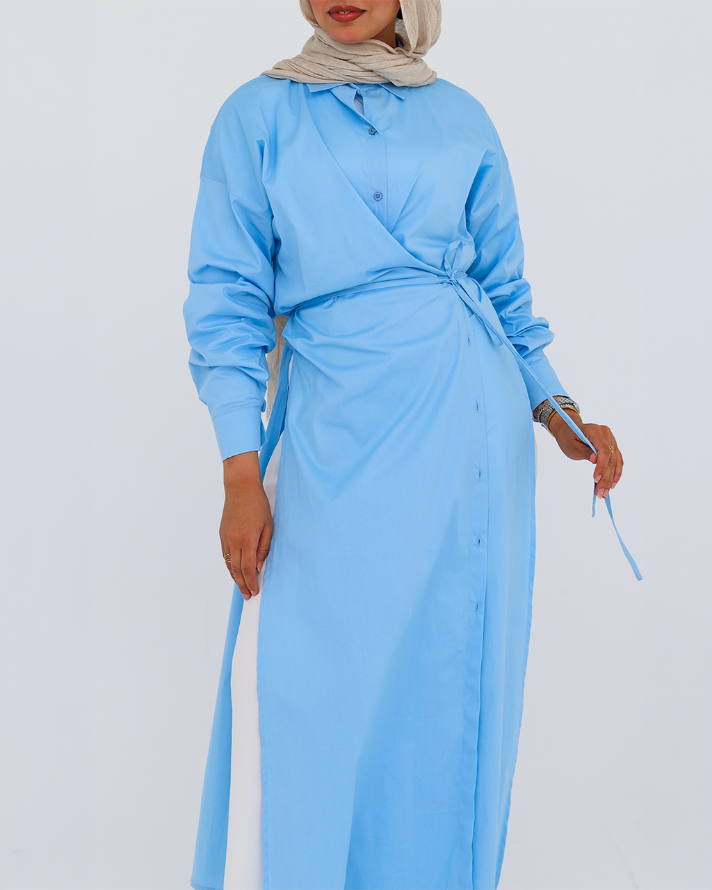The Wrap Shirt - Baby Blue