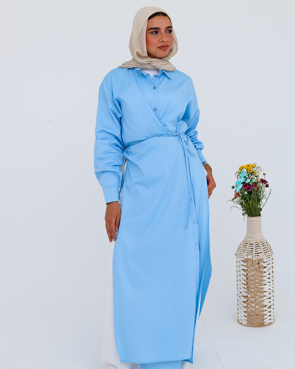 The Wrap Shirt - Baby Blue