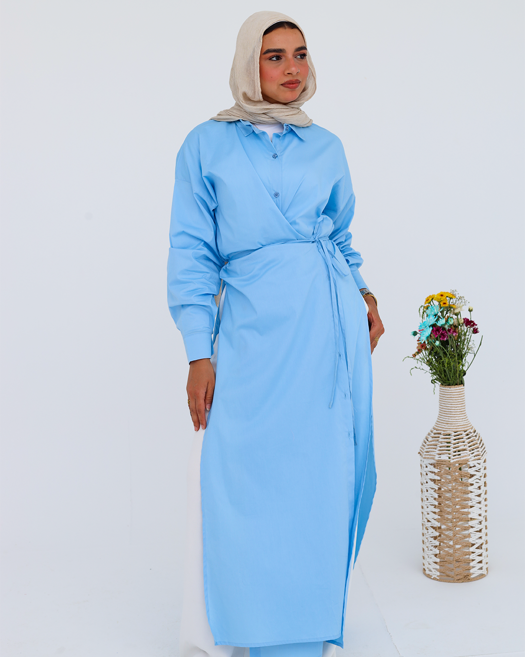 The Wrap Shirt - Baby Blue