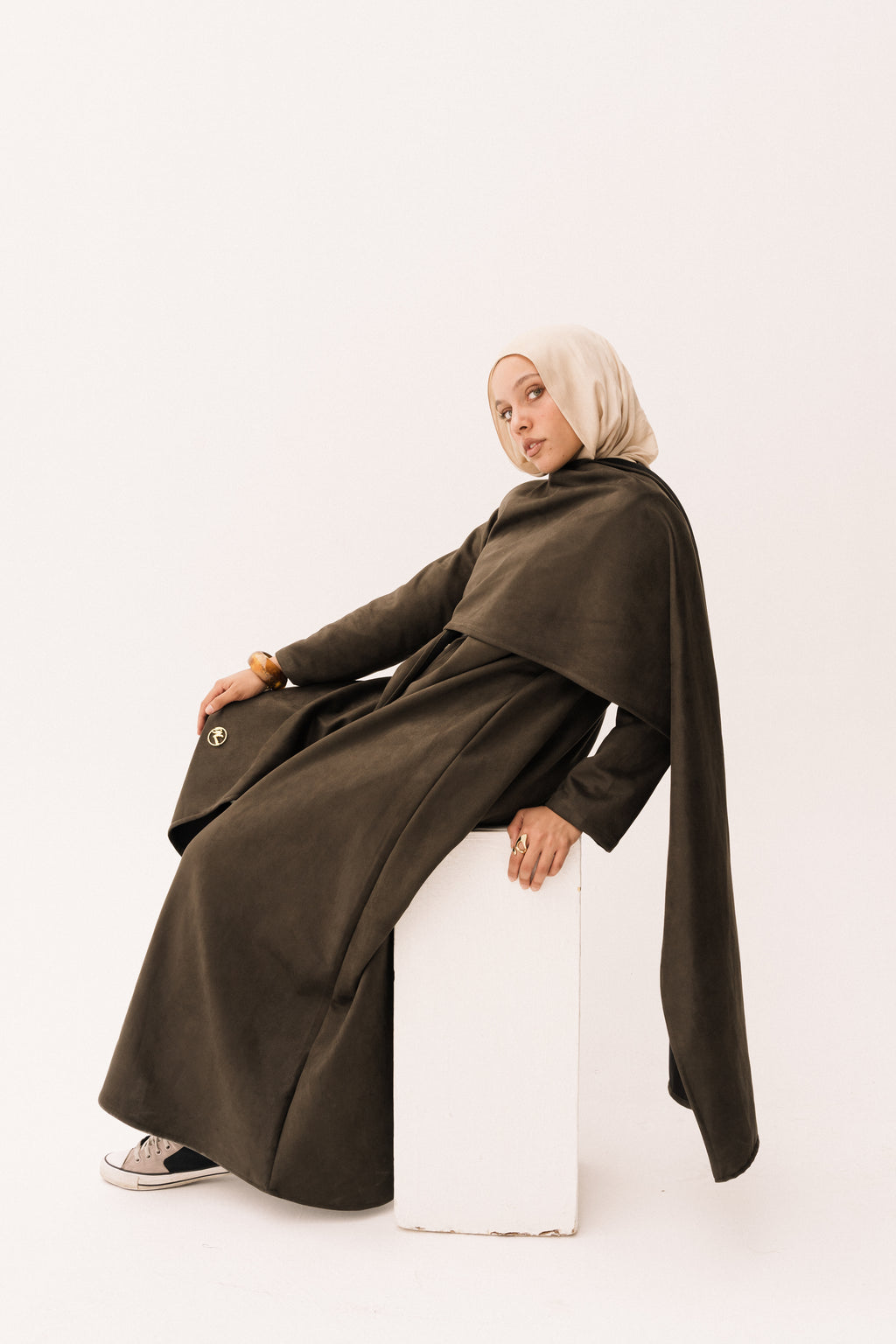 Wrap Abaya - Dark Olive