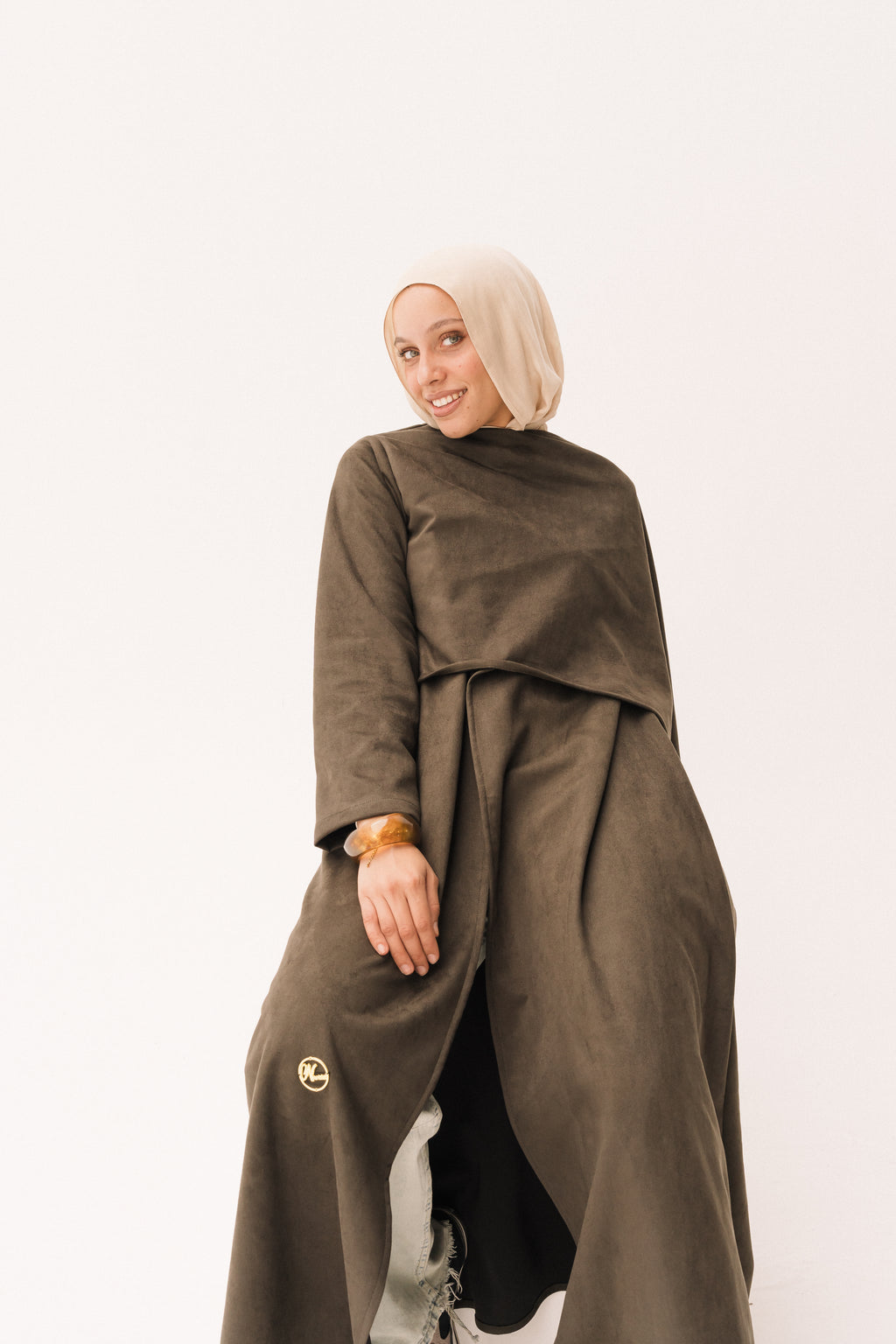 Wrap Abaya - Dark Olive