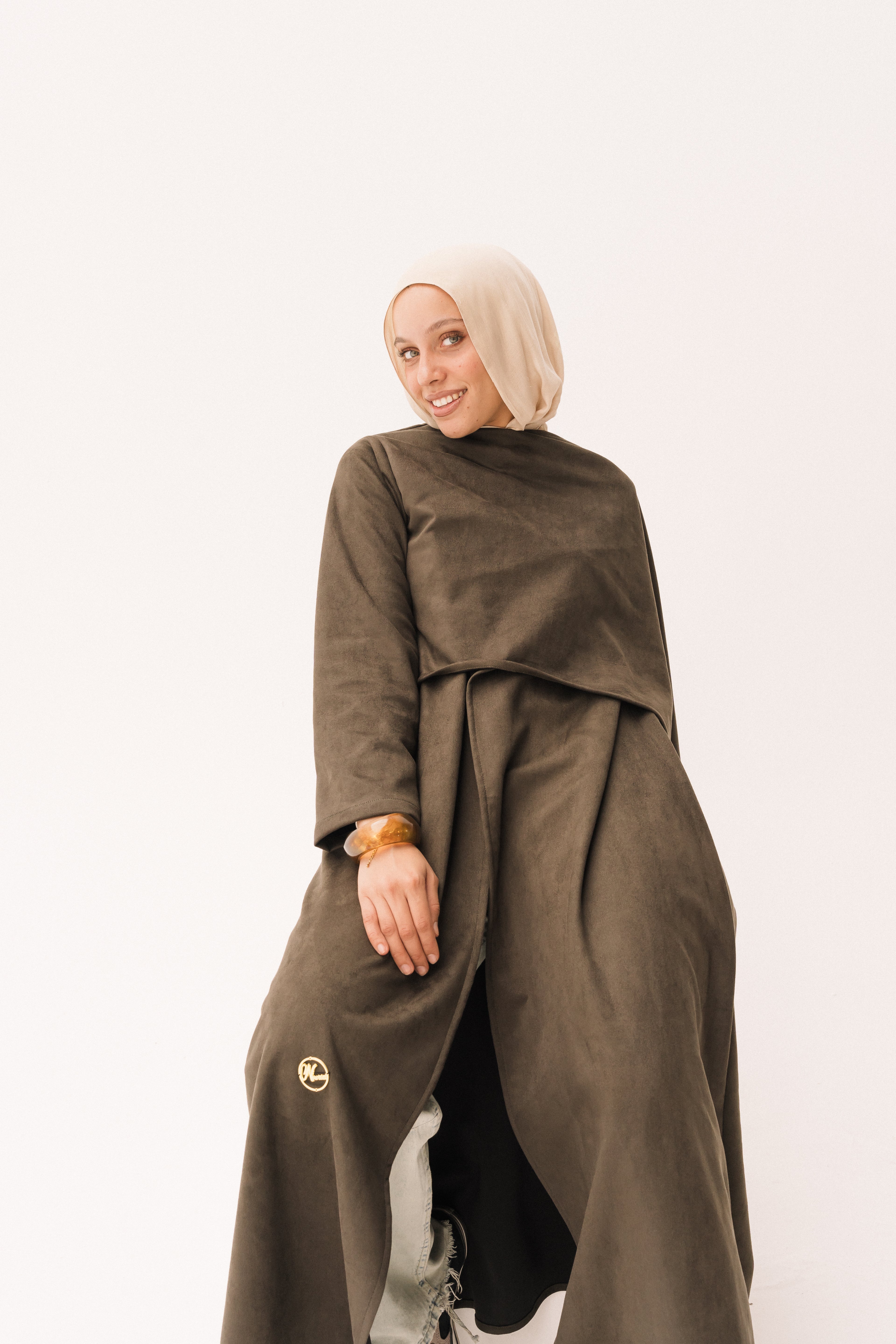 Wrap Abaya - Dark Olive