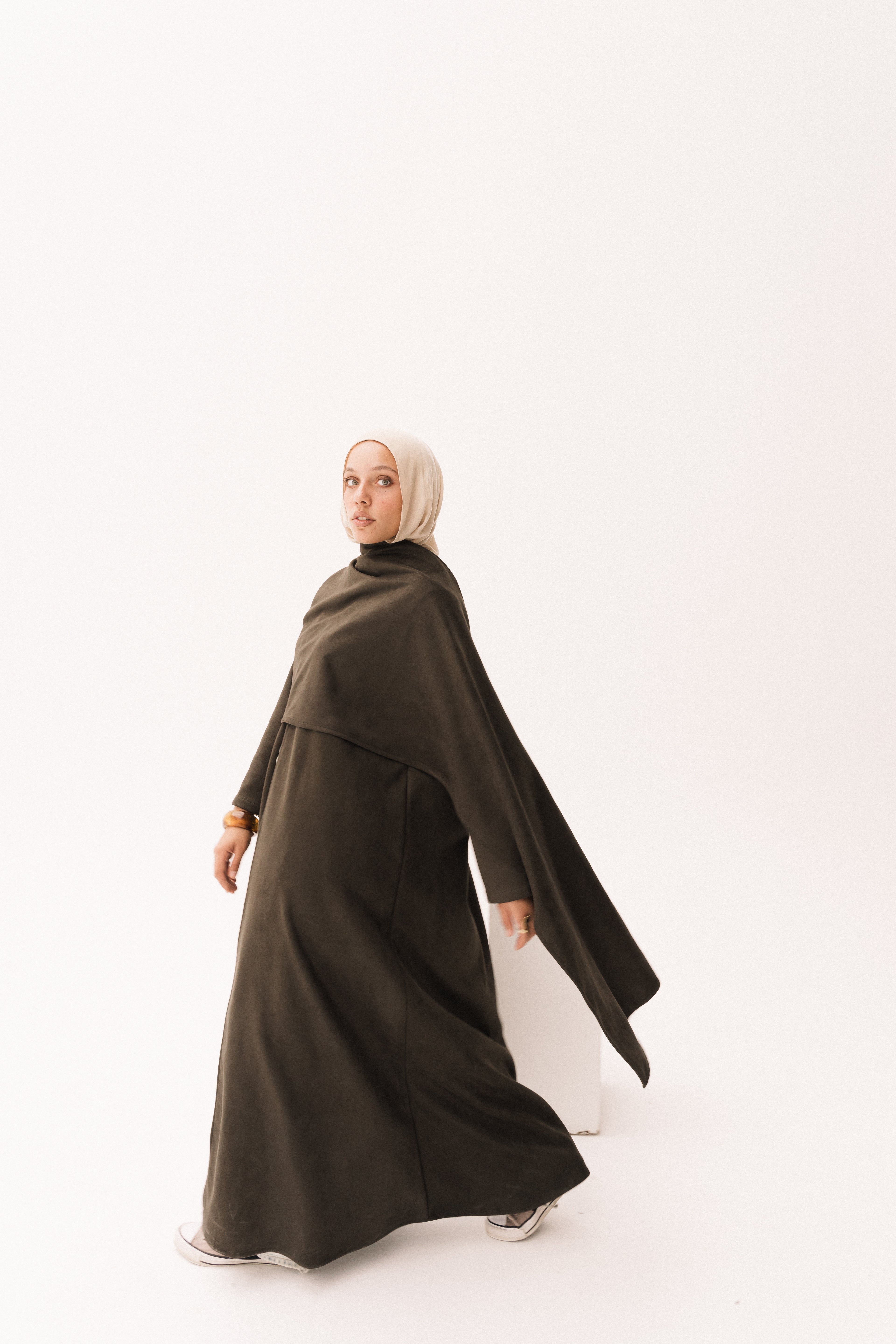 Wrap Abaya - Dark Olive